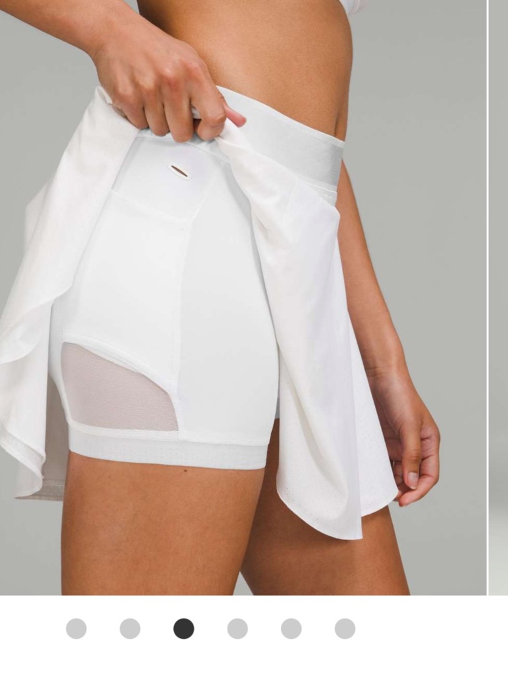 Lululemon Court Rival Perforated High-Rise Skirt *Long in White sz 6